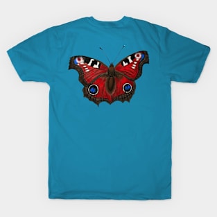 Peacock Butterfly Drawing T-Shirt